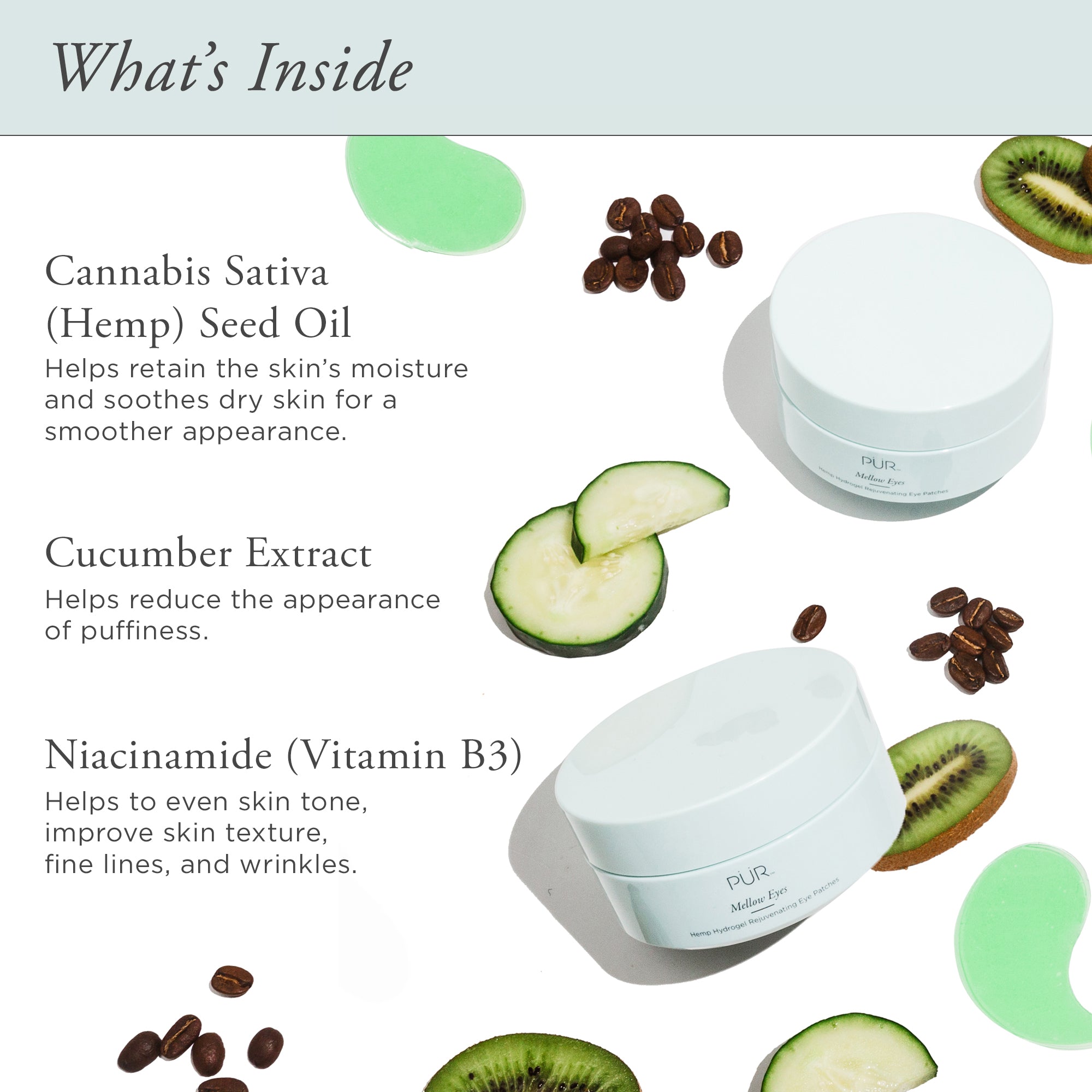 Mellow Eyes 30 Pairs Hemp-Infused Eye Patches