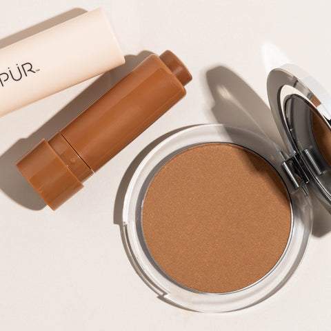 PUR Silky Tint Creamy Multitasking Stick w/ Blush Duo Mineral Glow + Bronze Babe