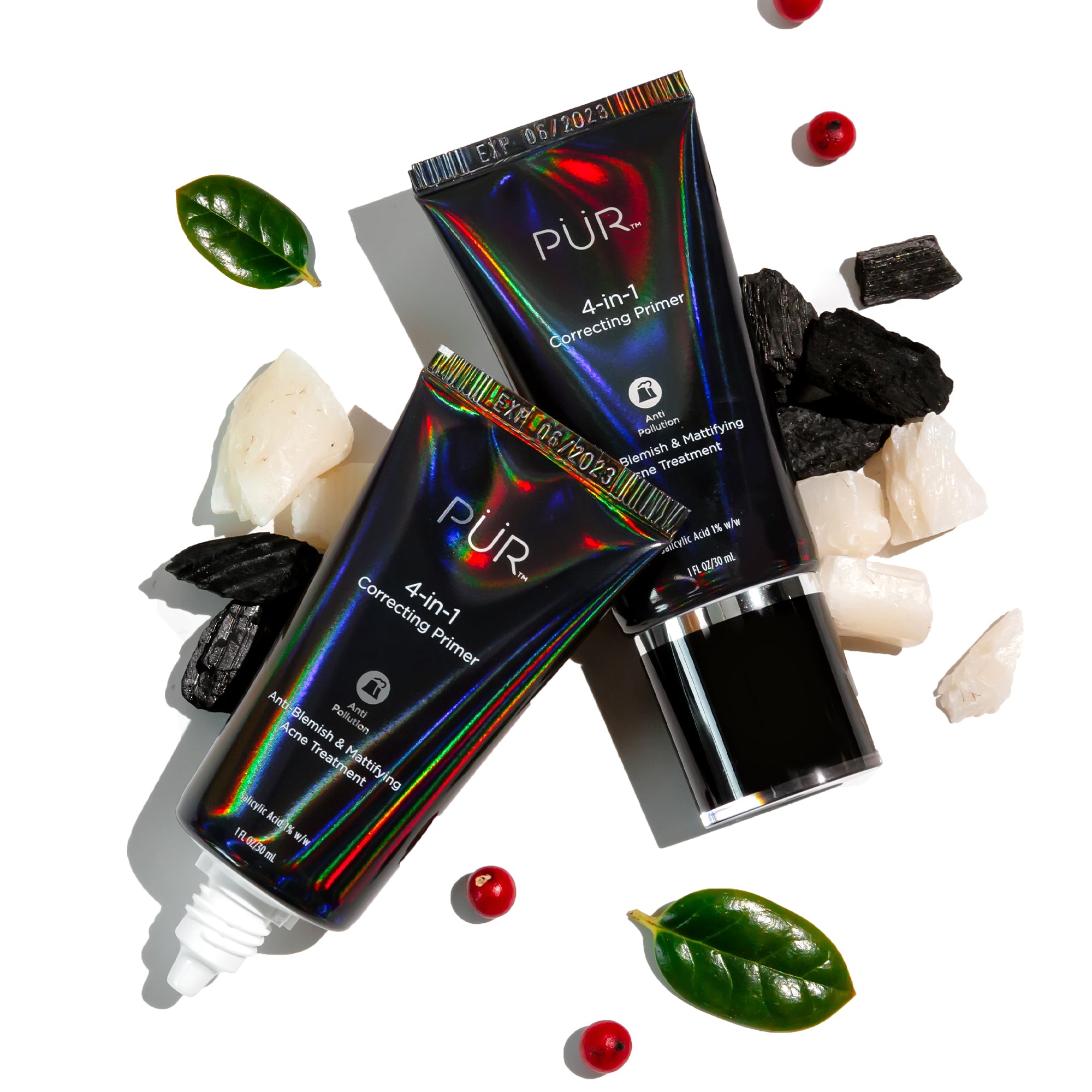 PUR Silky Tint Creamy Multitasking Stick w/ Blush Duo Berry Best + Berry Beautiful Blushing Act