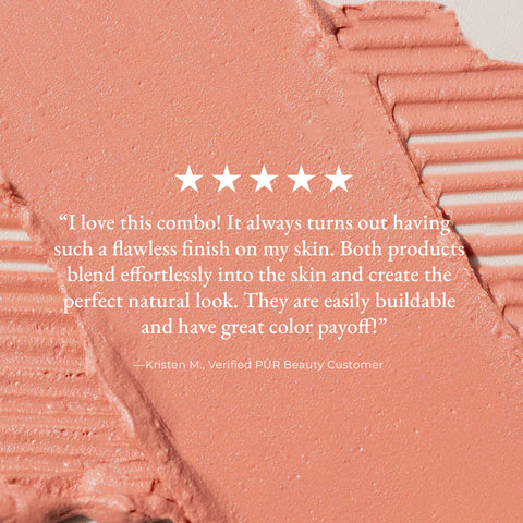 PUR Silky Tint Creamy Multitasking Stick w/ Blush Duo Coral Cosmo + Pretty in Peach Blushing Act